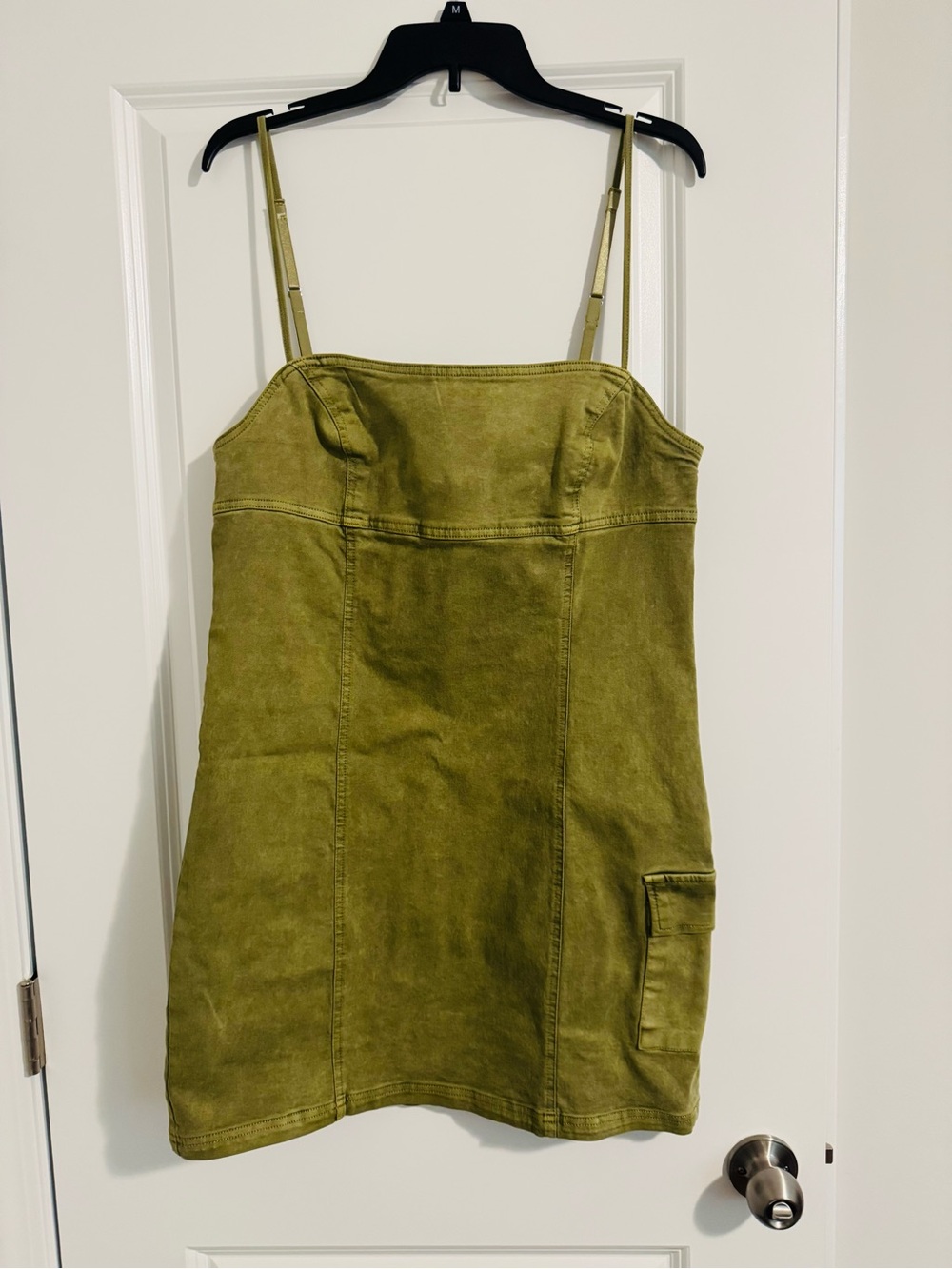 Urban Outfitters Olive Green Mini Dress with Pocket Detail